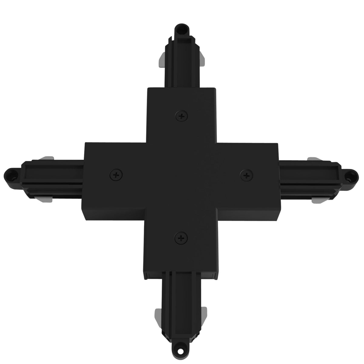 Track Lighting X Connector in Black