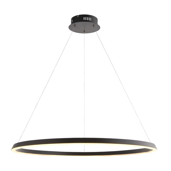 Staten LED Pendant in Matt Black