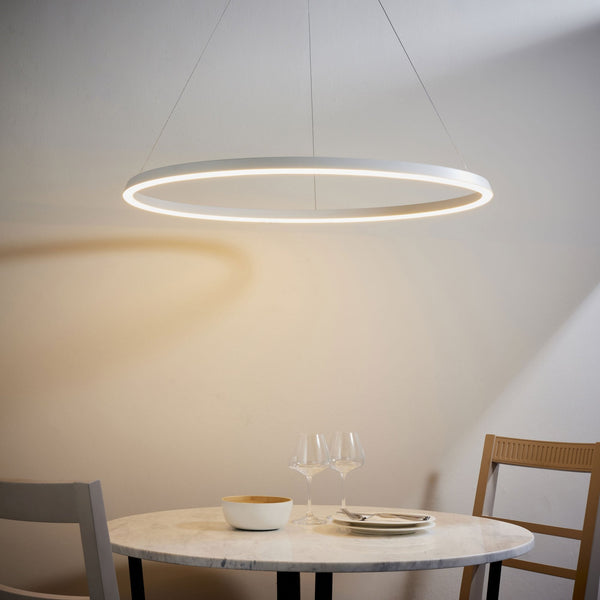 Staten LED Pendant in Matt White