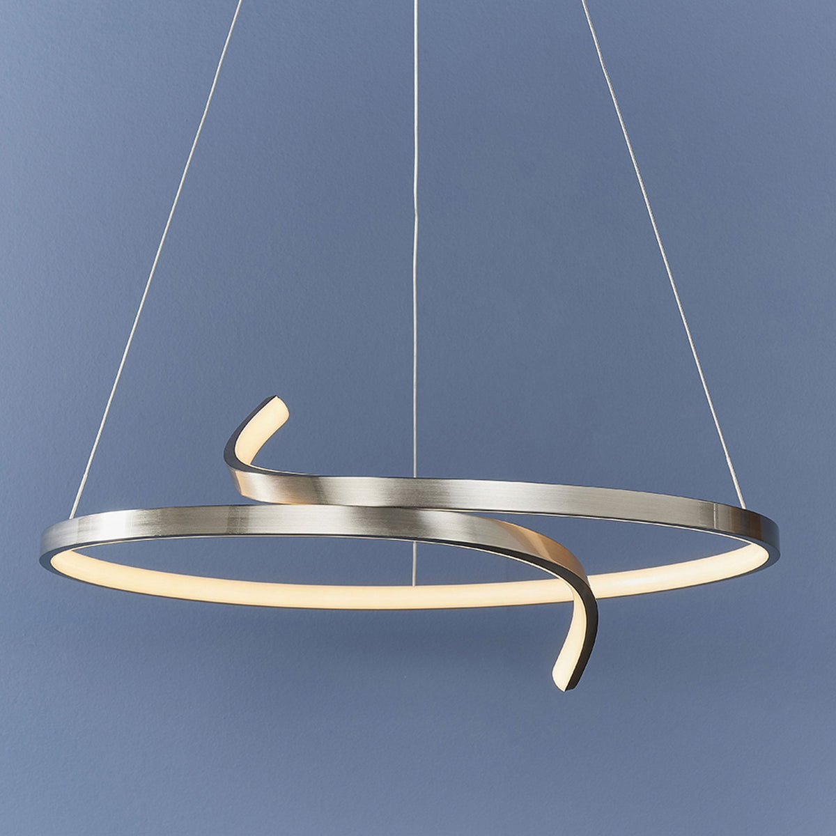 Rafe LED Pendant in Satin Nickel
