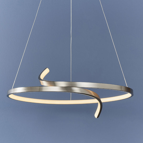 Rafe LED Pendant in Satin Nickel