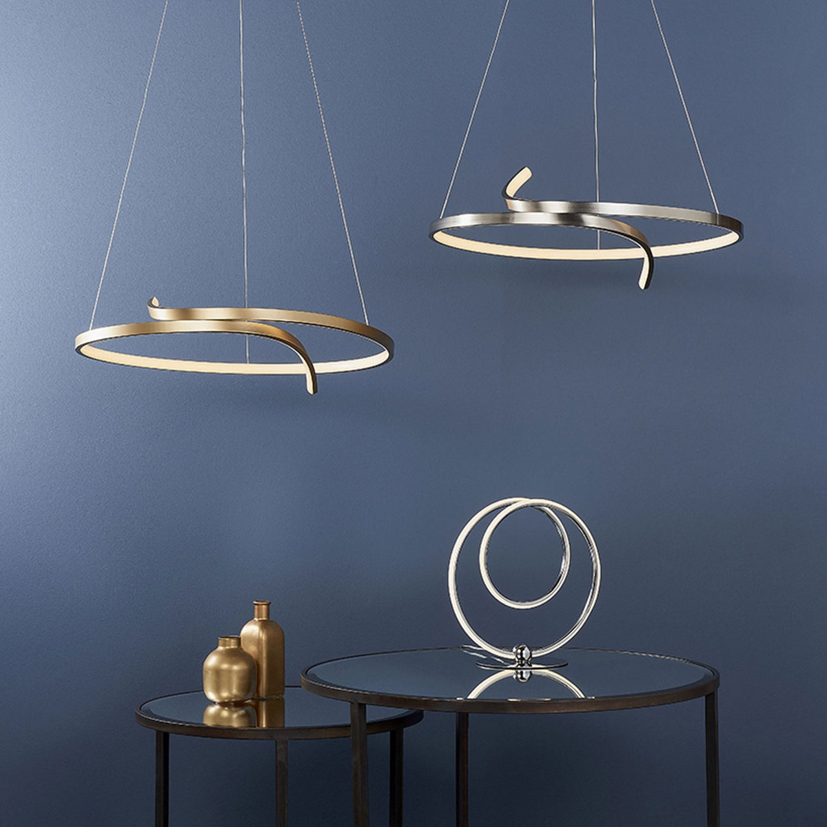 Rafe LED Pendant in Matt Brushed Gold