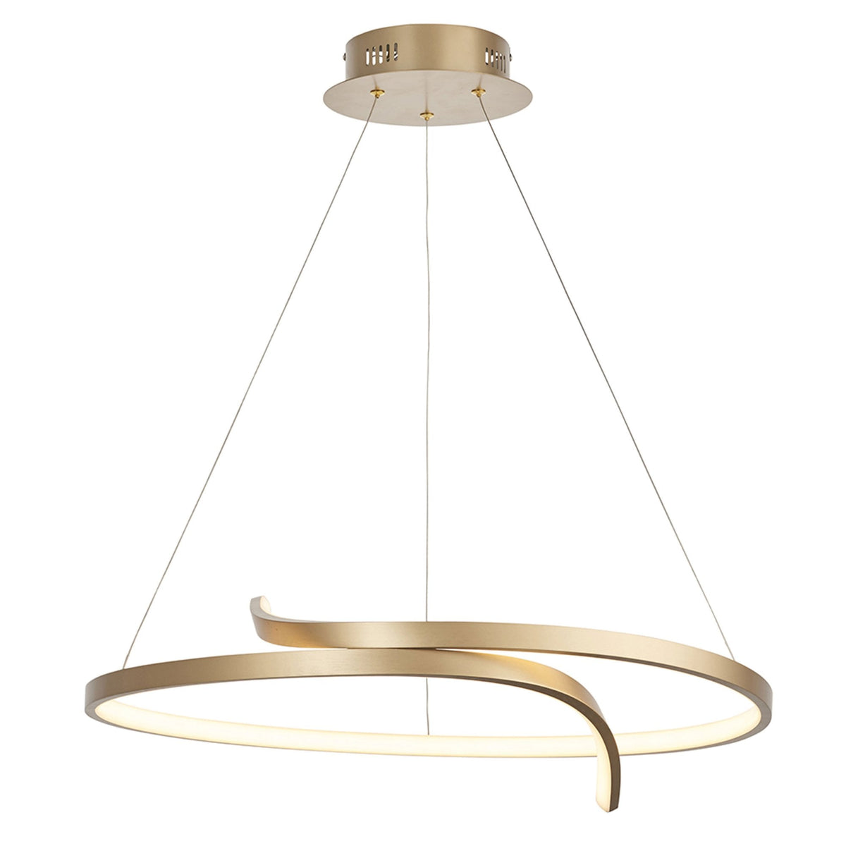 Rafe LED Pendant in Matt Brushed Gold