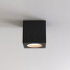 Kos Square Surface Mounted Downlight IP65 in Textured Black