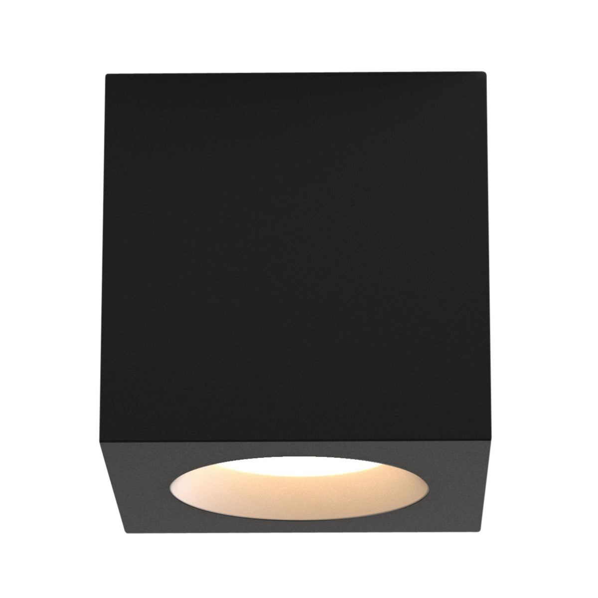 Kos Square Surface Mounted Downlight IP65 in Textured Black