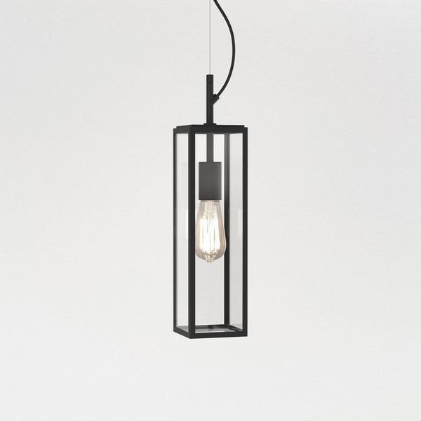 Harvard IP44 Exterior Pendant in Textured Black