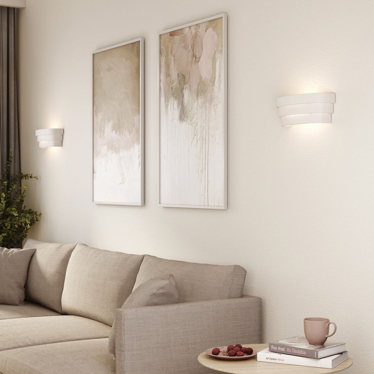 Amas 320 White Ceramic Wall Light