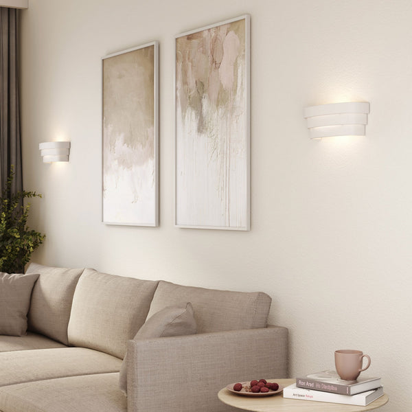 Amas 320 White Ceramic Wall Light