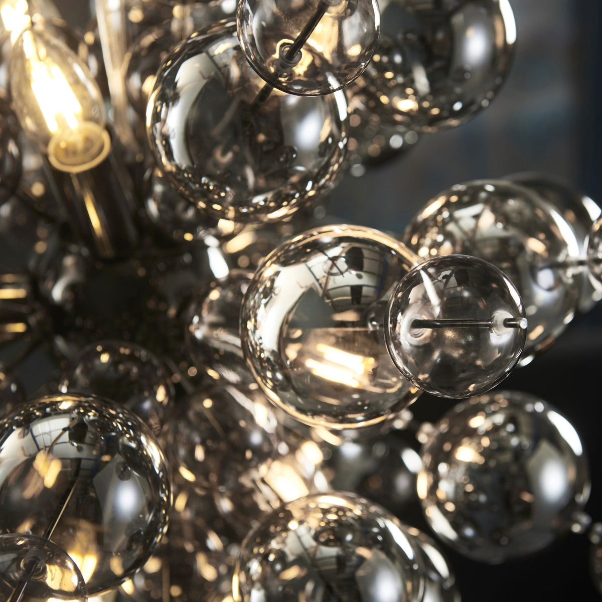 Joules 9 Light Pendant with Smoked Mirror & Tinted Glass