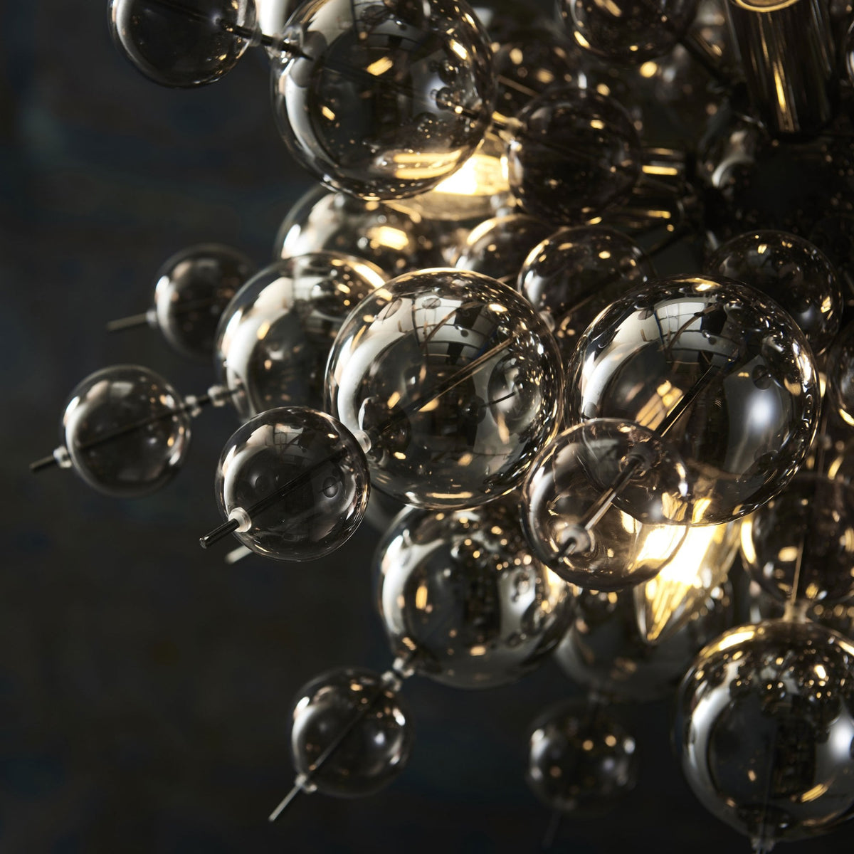 Joules 9 Light Pendant with Smoked Mirror & Tinted Glass