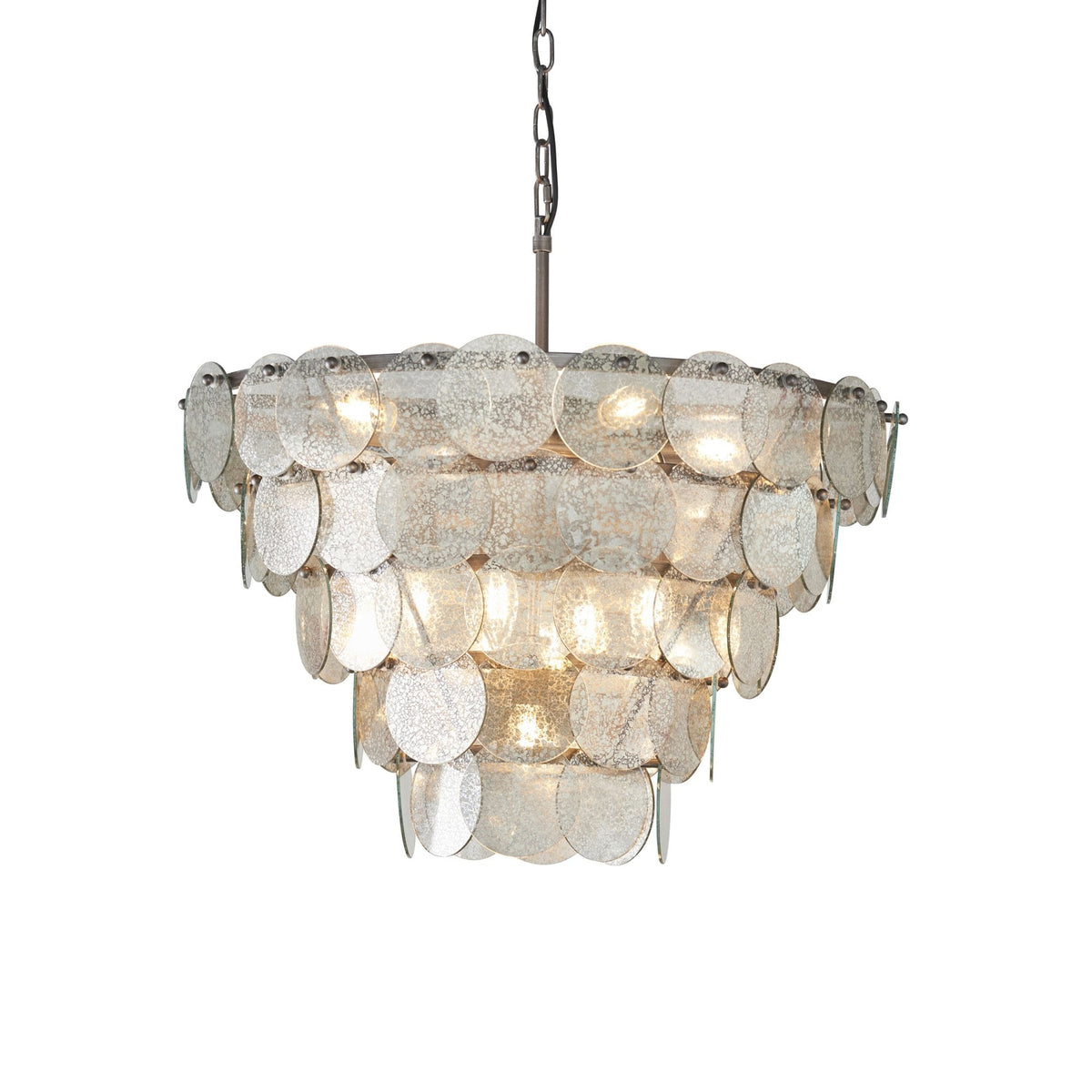 Sandford 9 Light Pendant with Mercury Glass