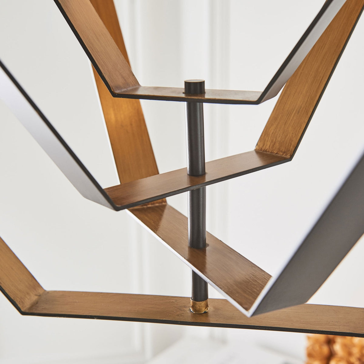 Kimmeridge 4 Light Pendant in Aged Bronze & Antique Gold