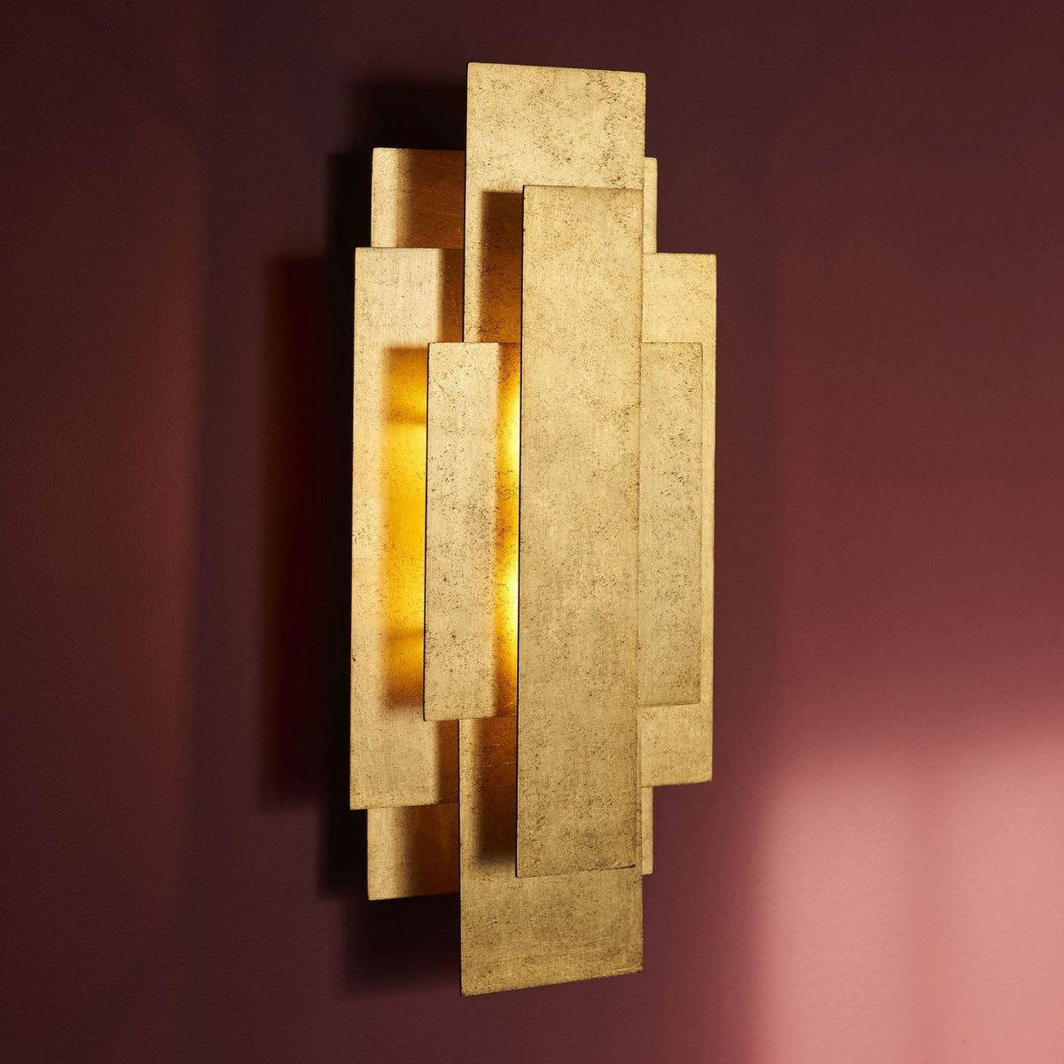 Westbourne Antique Gold Leaf Wall Light