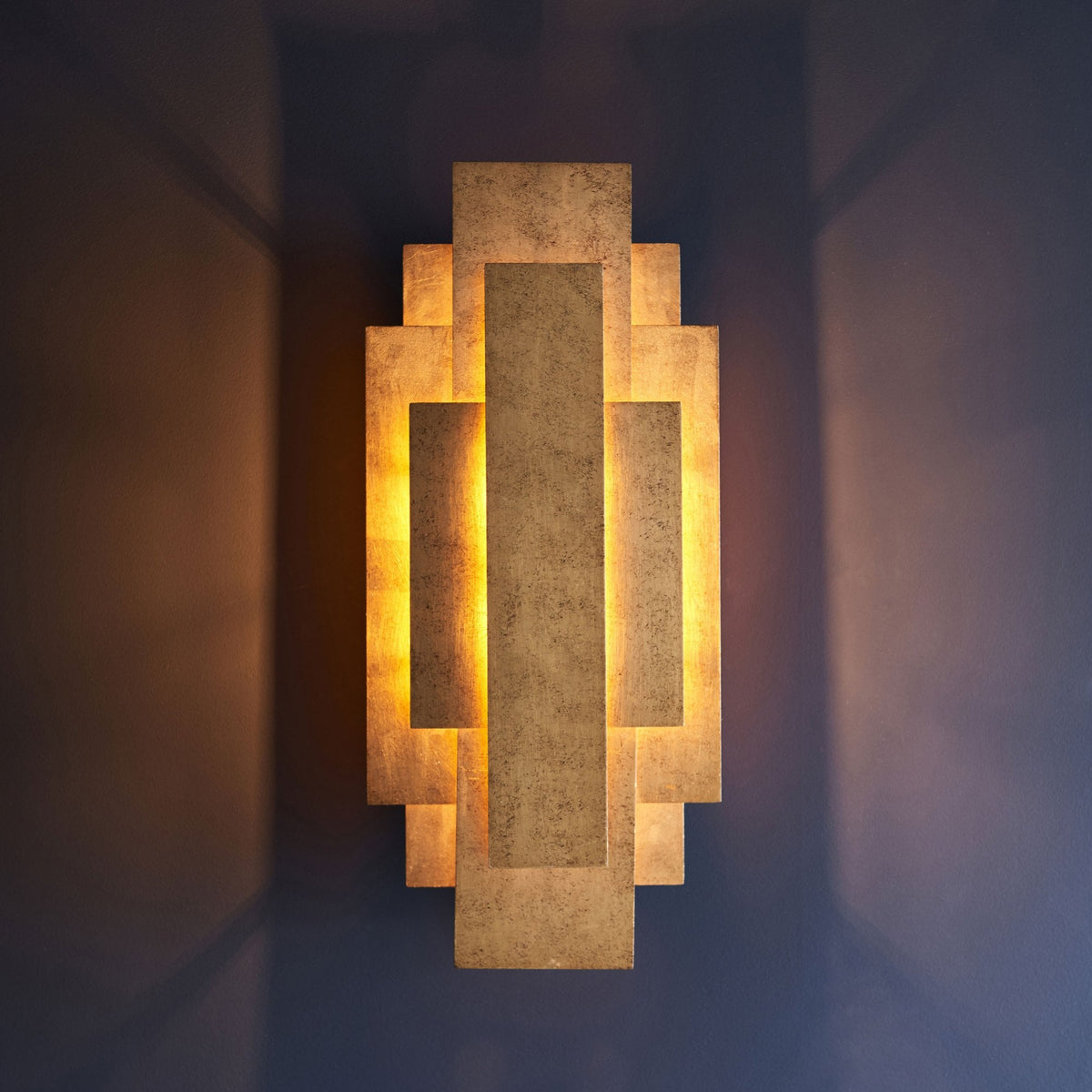 Westbourne Antique Gold Leaf Wall Light