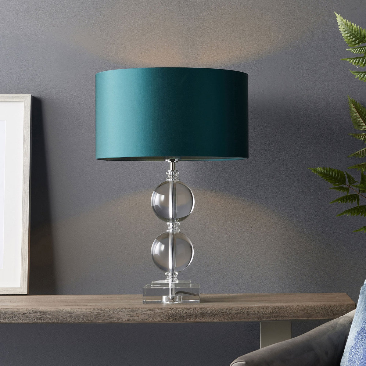 Putney Crystal Two Sphere Table Lamp Base