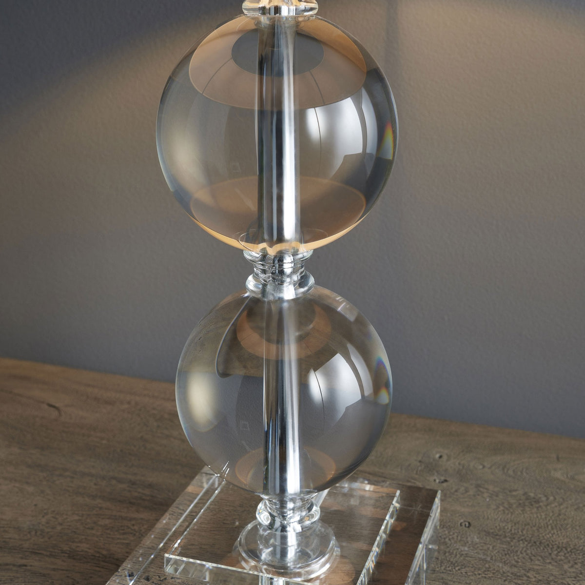Putney Crystal Two Sphere Table Lamp Base