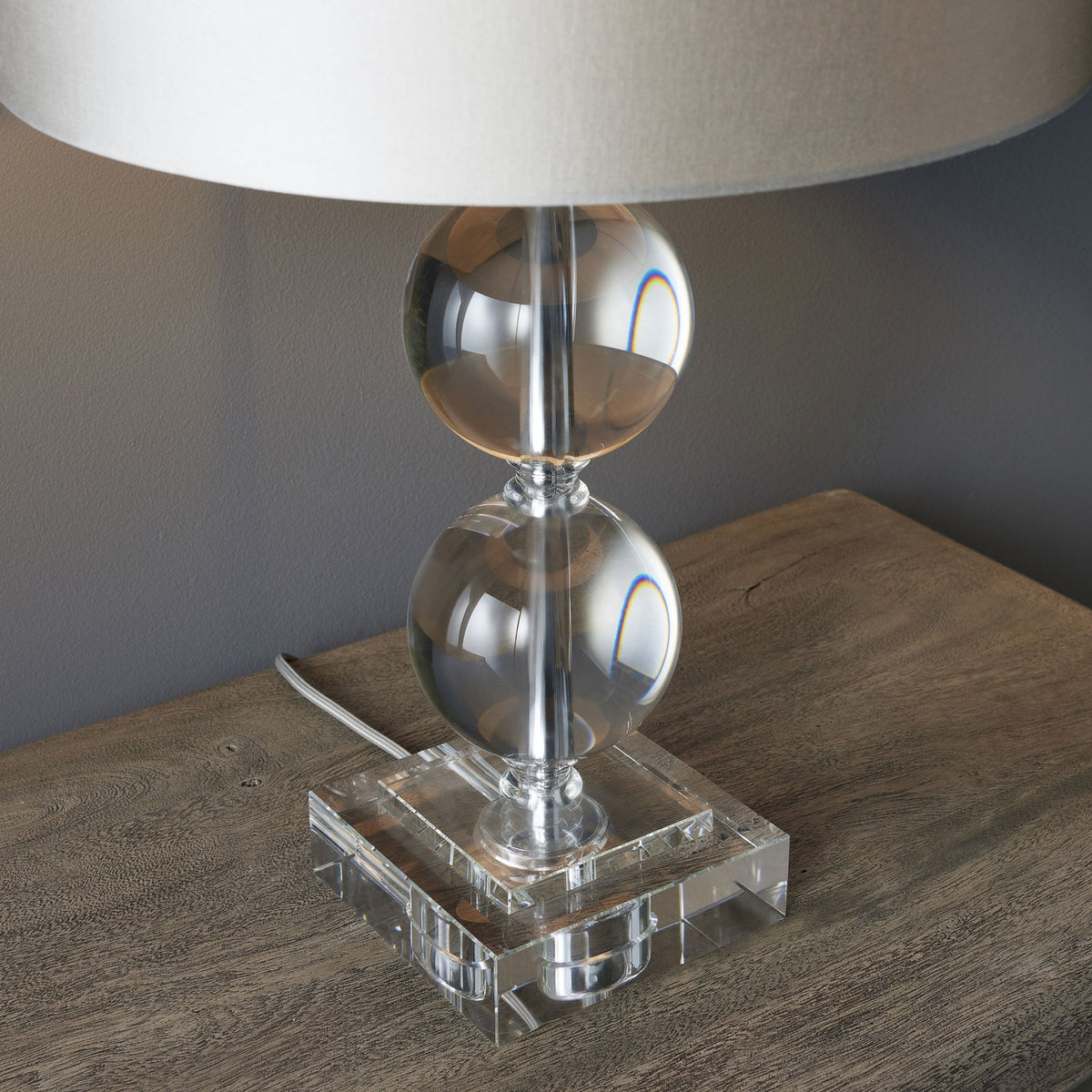 Putney Crystal Two Sphere Table Lamp Base