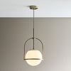 Overcombe One Light Pendant in Matt Antique Brass