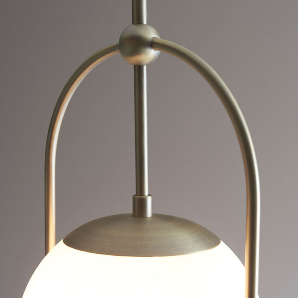 Overcombe One Light Pendant in Matt Antique Brass
