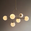 Overcombe Six Light Pendant in Matt Antique Brass