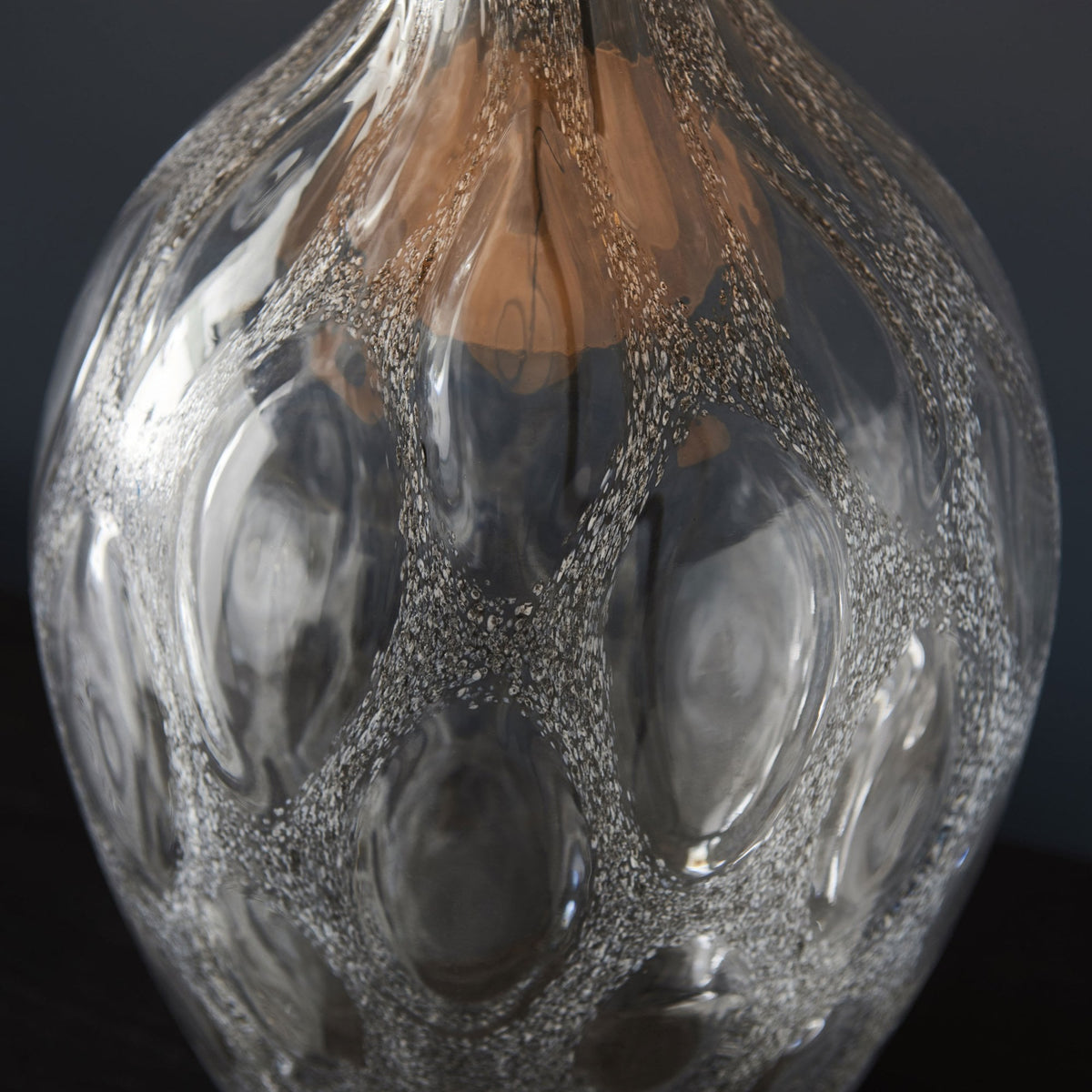 Hurley Charcoal Artisan Glass Table Lamp Base