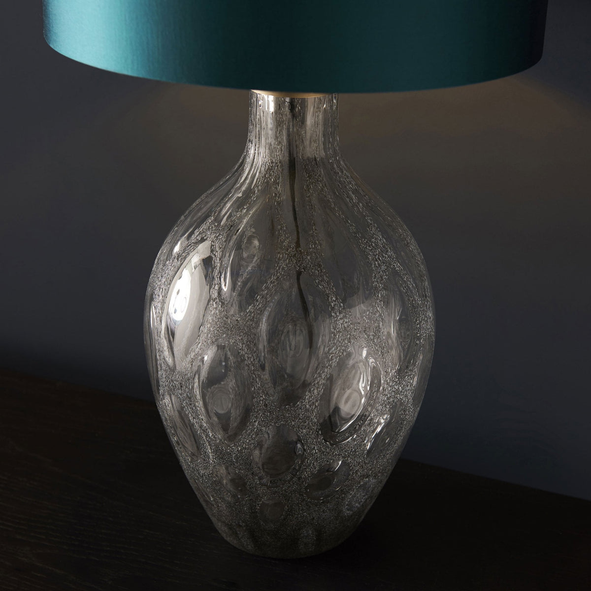 Hurley Charcoal Artisan Glass Table Lamp Base