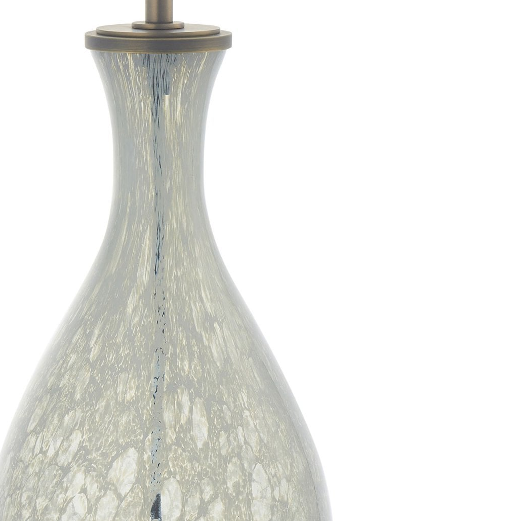 Merula White & Grey Artisan Glass Table Lamp Base