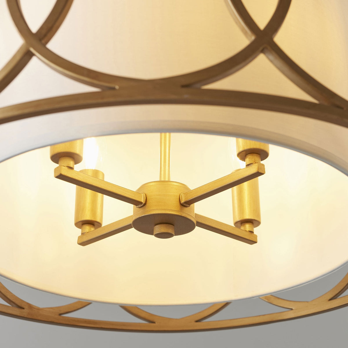 Upton 4 Light Pendant in Brushed Gold