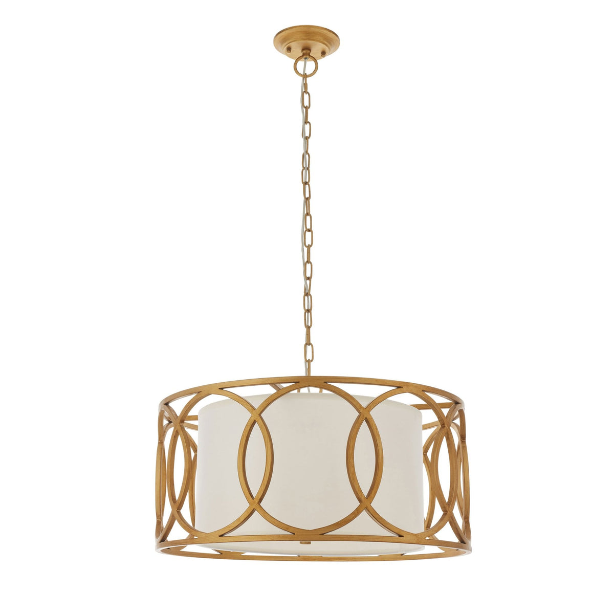 Upton 4 Light Pendant in Brushed Gold