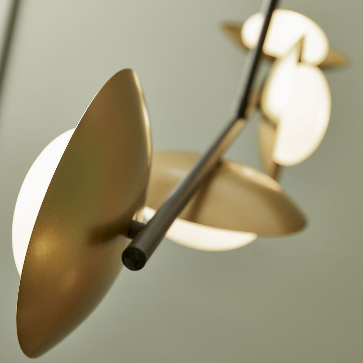 Alderney 4 Light Linear Pendant in Gold & Dark Bronze