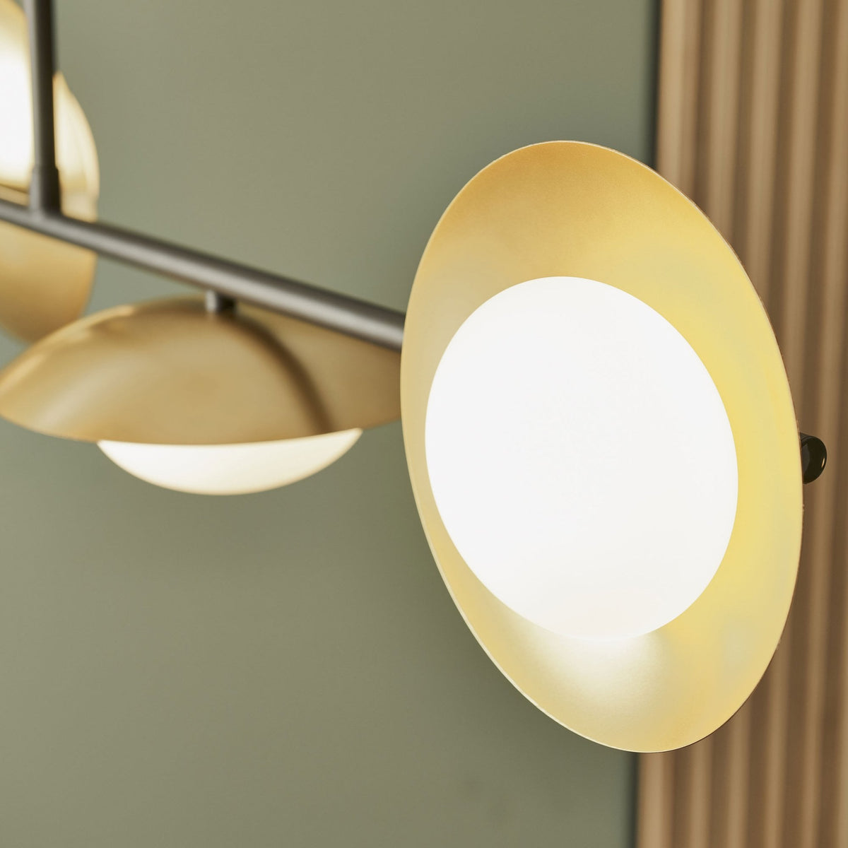 Alderney 4 Light Linear Pendant in Gold & Dark Bronze