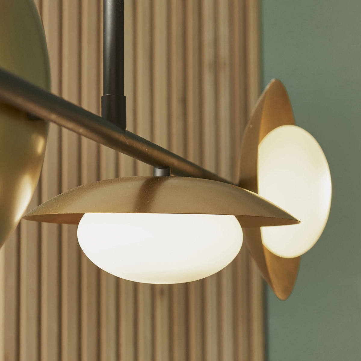 Alderney 4 Light Linear Pendant in Gold & Dark Bronze