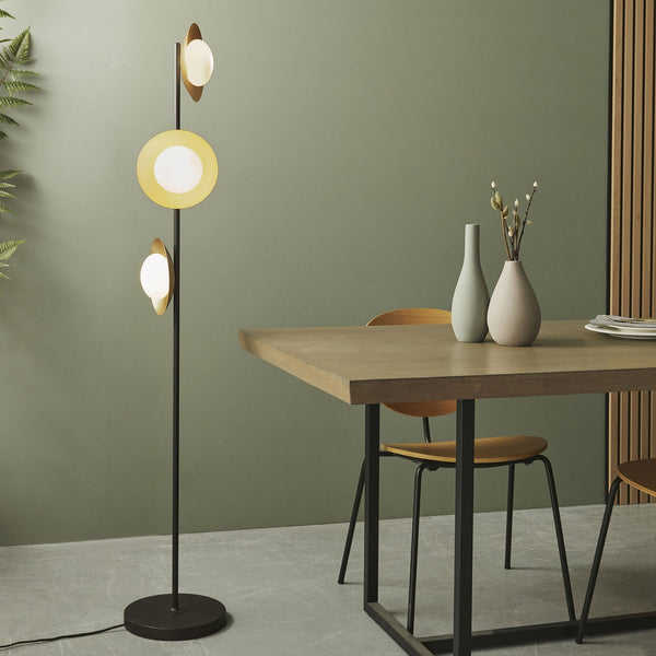 Alderney Floor Lamp in Gold & Dark Bronze