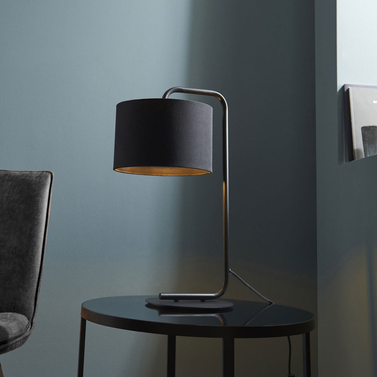 Landis Table Lamp in Satin Black