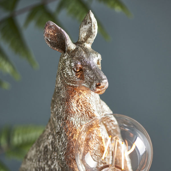 Kangaroo Table Lamp in Vintage Silver