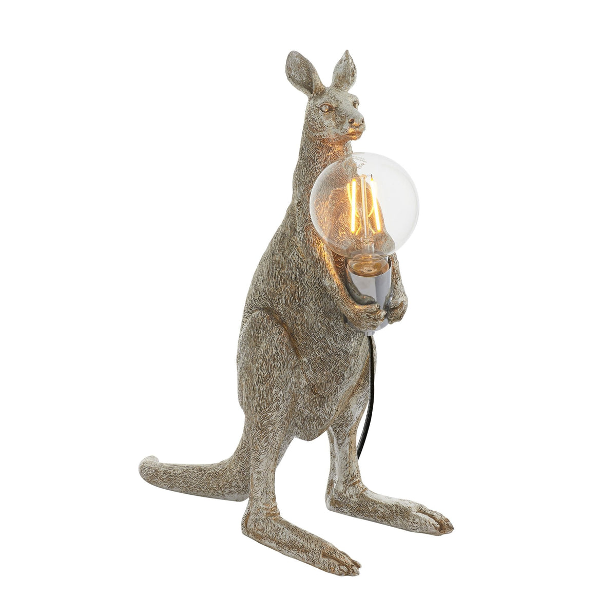 Kangaroo Table Lamp in Vintage Silver