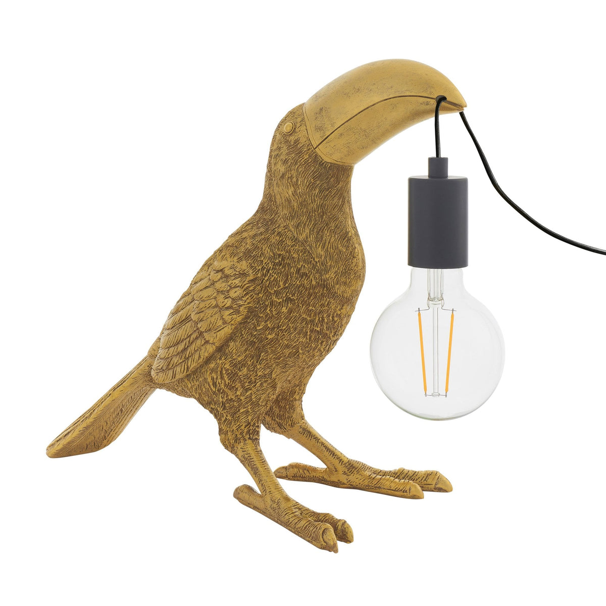 Toucan Table Lamp in Vintage Gold