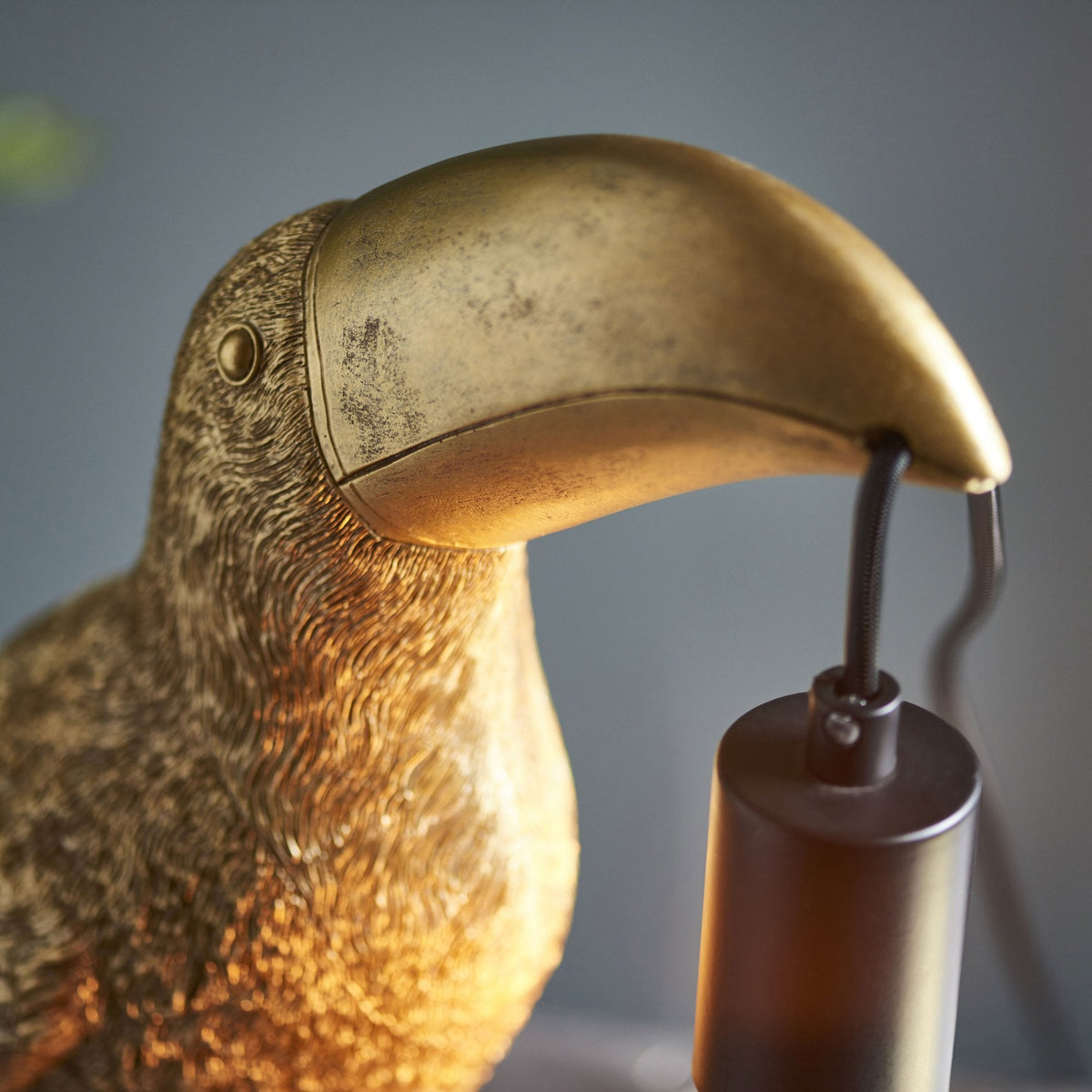 Toucan Table Lamp in Vintage Gold