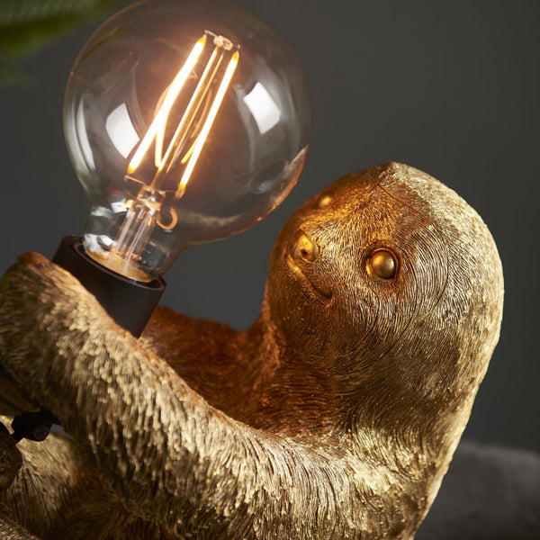 Sloth Table Lamp in Vintage Gold