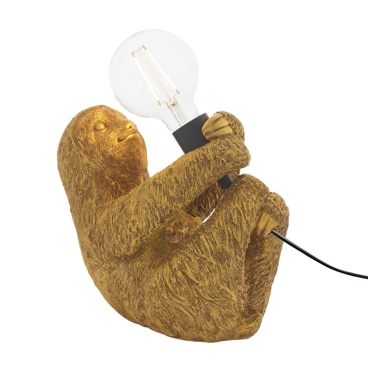 Sloth Table Lamp in Vintage Gold