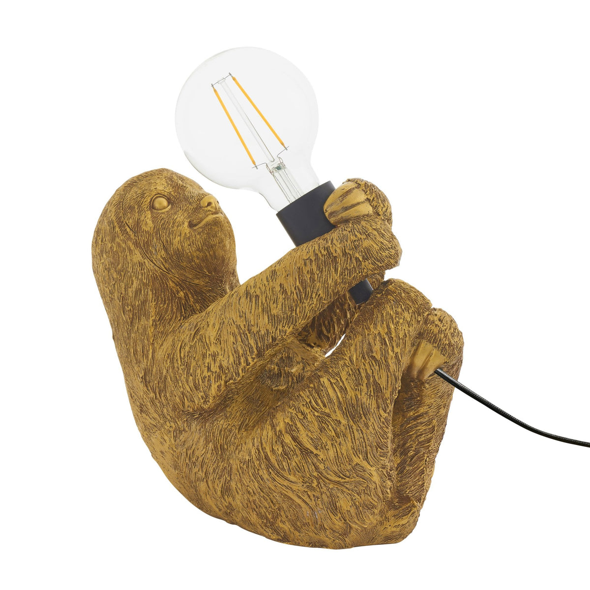 Sloth Table Lamp in Vintage Gold