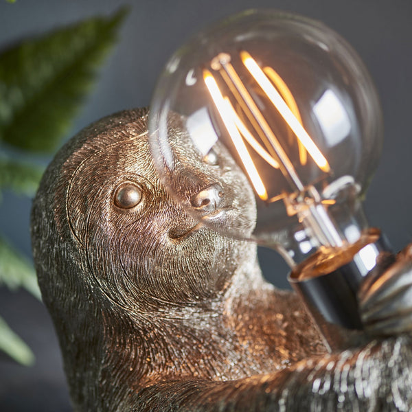 Sloth Table Lamp in Vintage Silver