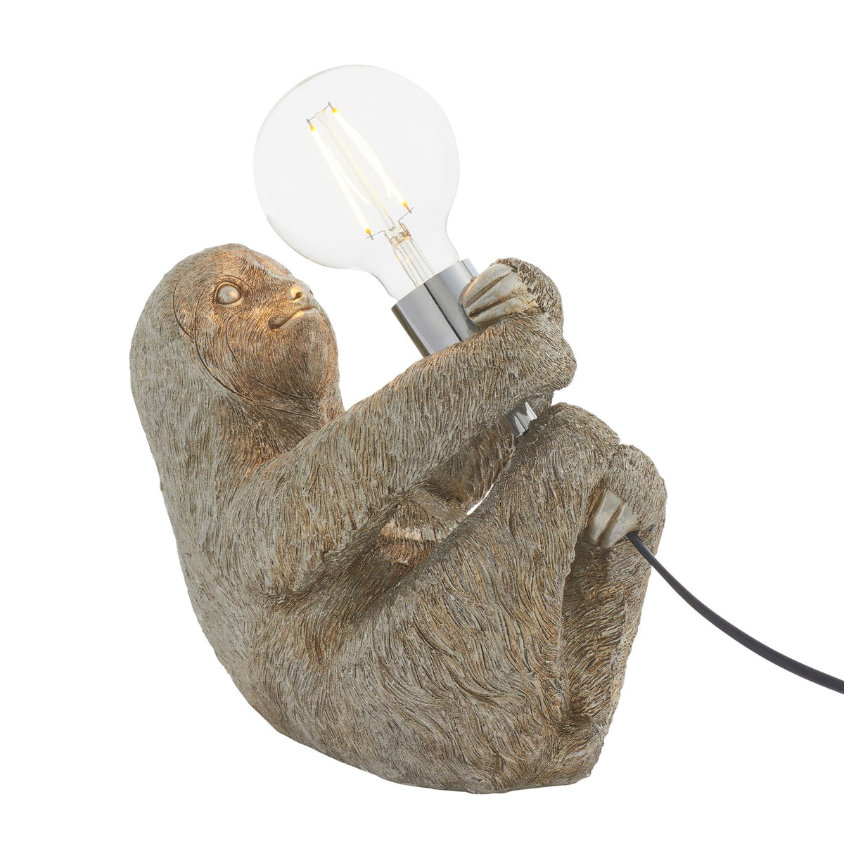 Sloth Table Lamp in Vintage Silver