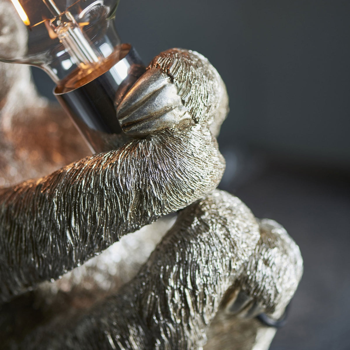 Sloth Table Lamp in Vintage Silver