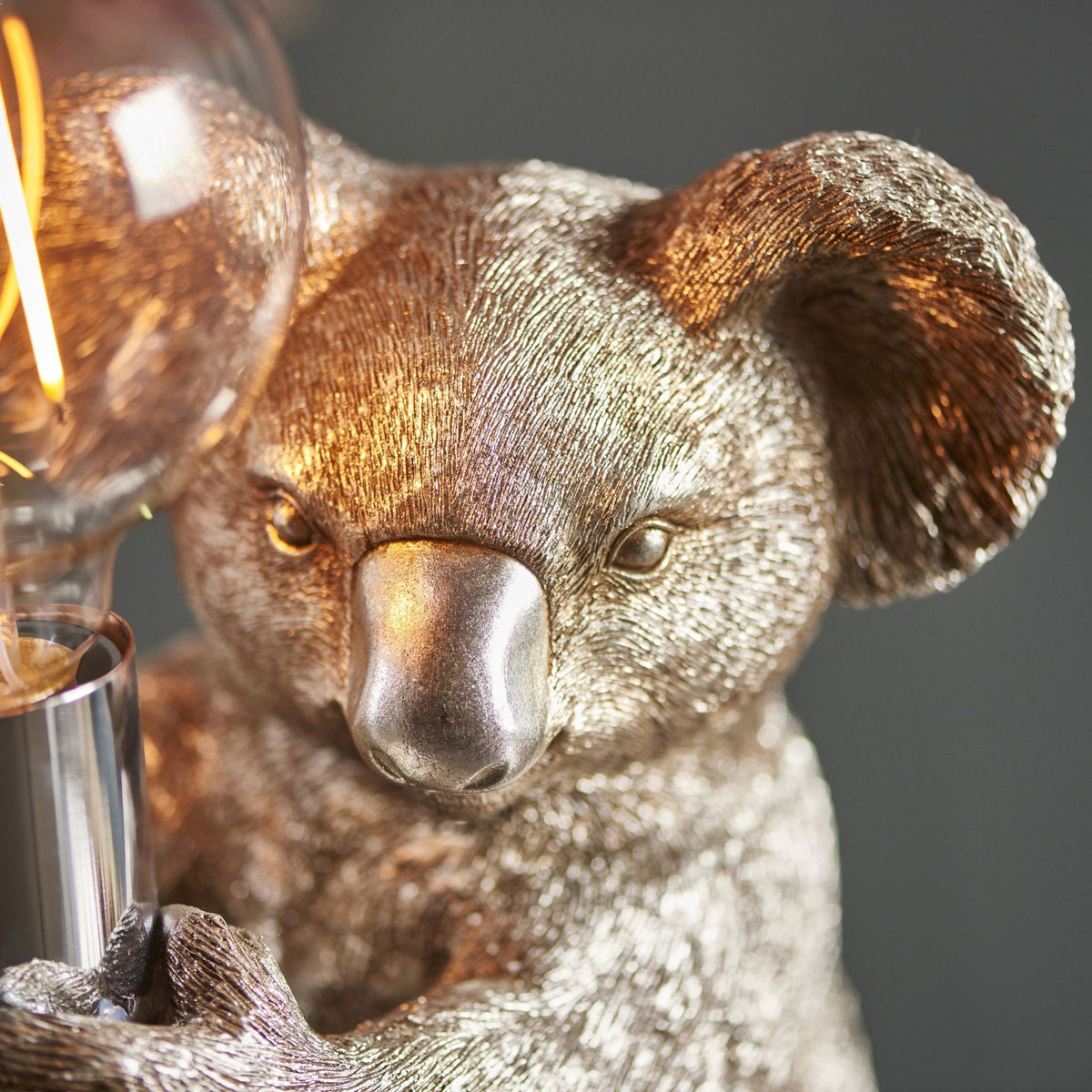 Koala Table Lamp in Vintage Silver