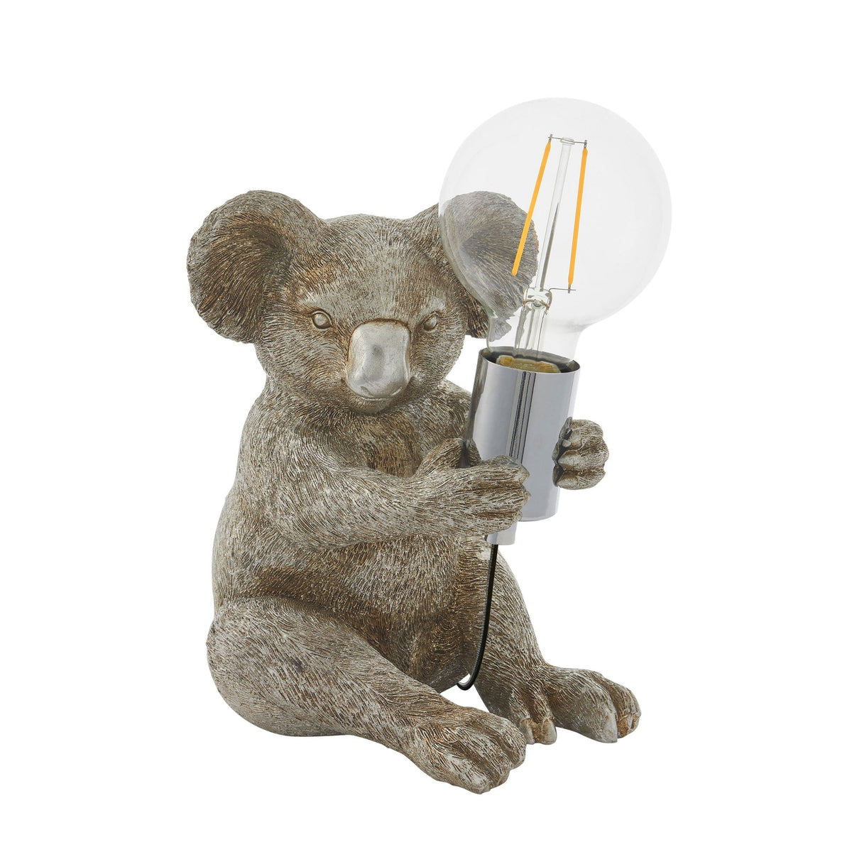 Koala Table Lamp in Vintage Silver