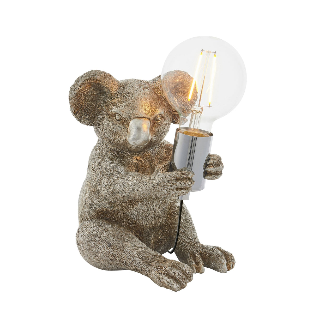 Koala Table Lamp in Vintage Silver