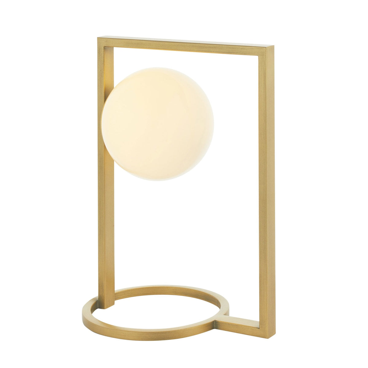 Teo Geometric Table Lamp in Brushed Gold