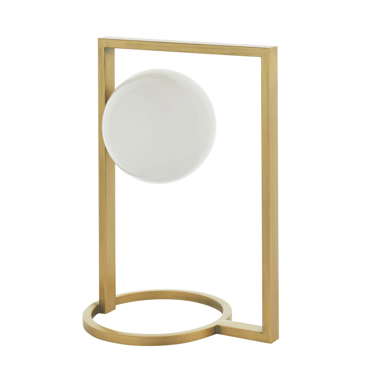 Teo Geometric Table Lamp in Brushed Gold