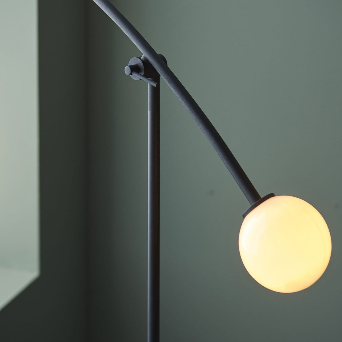 Frampton Two Light Floor Lamp in Matt Black